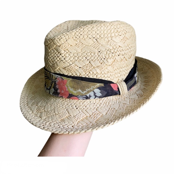 Express Accessories - Express Tropical Boho Straw Scarf Hat